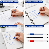 Stylo gel 0,5 mm, écriture fluide, pointe fine, grip en caoutchouc souple, encre gel, papeterie de bureau et scolaire, vente en gros directe d'usine, logo personnalisé
