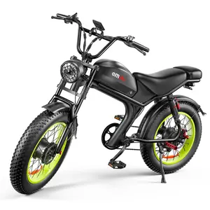 Vente en gros Emoko C93 48V 1000w roues de vélo électrique à gros pneus haute puissance, vitesse longue portée fabricant de mobilité vélo électrique pour adultes