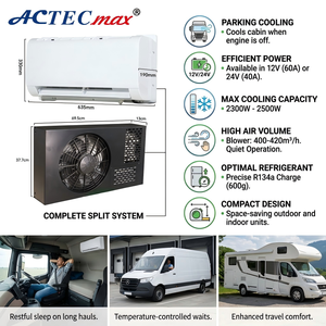 Climatiseur pour mini-bus et camion ACTECmax AC.161.113.01 DC 12V 24V Système Split 2300W Capacité <span class=keywords><strong>de</strong></span> Refroidissement Certifié CE pour Stationnement Automobile - Product Image 3