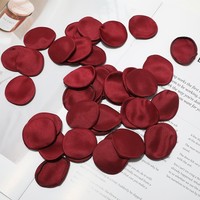 Pétales de rose artificiels en satin champagne pour la Saint-Valentin, anniversaire, mariage, douche nuptiale, décoration, demoiselle d'honneur