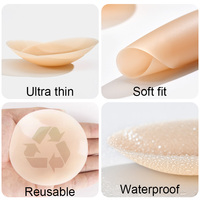 JINGRUI Cache-Mamelon en Silicone Imperméable Sans Couture, Pétales de Poitrine pour Lingerie Sexy Femme, Soirée et Robe de Mariée