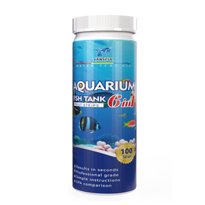 แผ่นทดสอบคุณภาพน้ำสำหรับตู้ปลา Vansful 100 แผ่น 6 in 1 ชุดทดสอบคุณภาพน้ำสำหรับการดูแลสัตว์น้ำ - Product Image 2