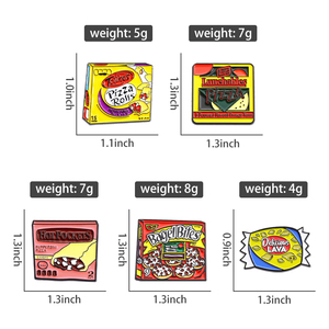 Thực Phẩm Trâm Bánh Pizza Đậu Đỏ Bánh Khoai Tây Chip Hot Dog Kim Loại Huy Hiệu Món Quà Nhỏ Bán Buôn Hat Pins Cho Mũ Trang Trí Trâm Cài Ve Áo - Product Image 6