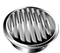 Grille d'aération ronde à économie d'énergie flexible en acier inoxydable 201/304 pour hottes de cuisinière échappement de cuisine utilisation extérieure et hospitalière