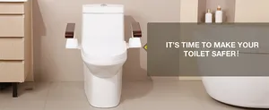 Main courante de toilette de rail d'appui réglable de sécurité de nouveau design moderne pour l'accoudoir de toilette âgé