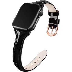 <span class=keywords><strong>Correa</strong></span> de Cuero Patentado Brillante para <span class=keywords><strong>Apple</strong></span> Watch, Correas Delgadas, Pulseras para <span class=keywords><strong>iWatch</strong></span> Series 10 9 8 Ultra 7 6 5 4 SE - Product Image 2