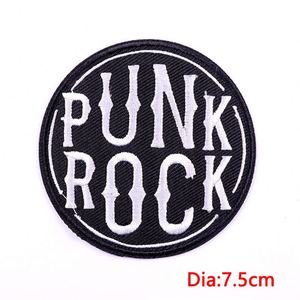 Patch thermocollant personnalisé en sergé brodé « It's Ok Punk Rock Take It Easy Ride Die Stay Focused » pour vêtements et sacs - Product Image 3