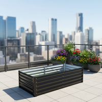 Grand kit de jardinière surélevée, bac à plantes durable et résistant aux intempéries pour patio et jardin