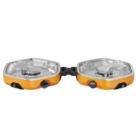 Réchaud de camping pliable à double brûleur GARIDA, réchaud à gaz butane, réchaud de pique-nique en plein air GCBG-053G
