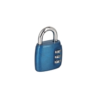 Cadenas à combinaison SAMHOO bleu métallisé scintillant à 3 chiffres en alliage de zinc, petit cadenas pour casier, boîte à outils, tiroir