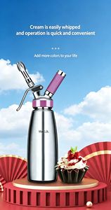 <span class=keywords><strong>Siphon</strong></span> à crème/à fouetter <span class=keywords><strong>professionnel</strong></span> 1000 ml/1 pinte avec embouts en acier inoxydable – Outil de <span class=keywords><strong>cuisine</strong></span> écologique - Product Image 2