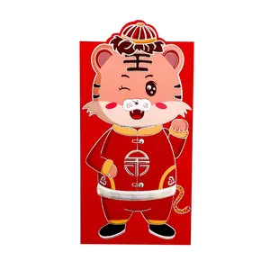 Luxus benutzer definierte Geschenk umschlag Hongbao Ang Pow Red Pakete mit UV-Druck für das chinesische Neujahr