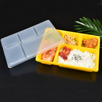 Compartiments en plastique jetables à remplissage rapide Plateau d'emballage sous blister de restauration rapide pour sushi nouilles hamburgers croustilles