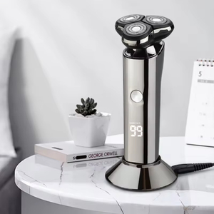 4D Digital Floating Men's Electric Shaver Triple Blade IPX7 Full Body Sensing <b>Touch</b> <b>Switch</b> Daily Battery Razor - Product Image 3