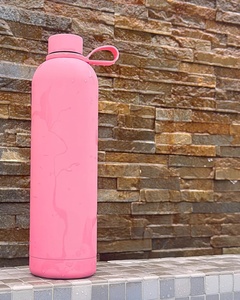 Custom Logo Insulated <b>Flask</b> Double Wall Stainless Steel Vacuum <b>Bottle</b> Rubberized Soft Touch Finish Rubber Paint Sports Canteen - Product Image 4