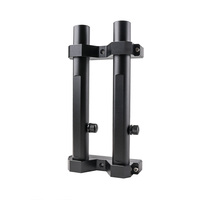 Pour les modèles Jeep Wrangler JL 2018-2025, support de mât de drapeau à double tube en alliage d'aluminium, support d'antenne 2 en 1 et support de charnière de hayon