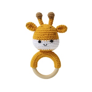 Set Regalo per Baby Shower: Giocattolo di Peluche Calmante per Neonati, <span class=keywords><strong>Catenella</strong></span> Portaciuccio, Giocattolo Sonaglino all'Uncinetto, Set Regalo in Scatola per Bambini - Product Image 3