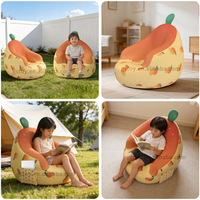Fauteuil gonflable pour enfants Mango, pour l'intérieur et l'extérieur, pouf gonflable en forme de fruit, canapé gonflable avec poche de rangement