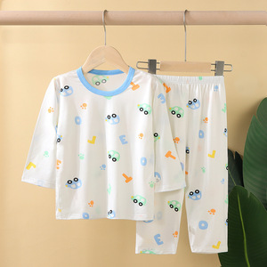Conjunto de Verano para Niños, de Poliéster, Transpirable, con Estampado Animal, Ropa de Casa para Bebés, Niños y Niñas - Product Image 2