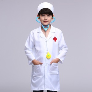 Disfraces de médico y enfermera para niños, batas blancas y rosas con estetoscopio, juego de rol para niños de 5 a 7 años - Product Image 3