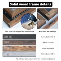 Petite boîte en bois rustique brûlé pour la décoration intérieure, panneau de remerciement autoportant pour la cuisine, panneau carré en bois pour la décoration de table
