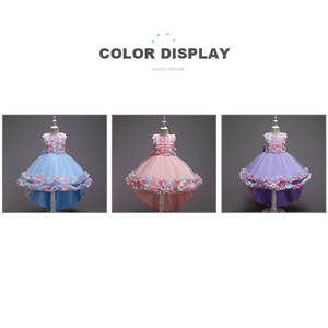 Robe de princesse pour fille, robe de princesse à fleurs en maille pour enfants - Product Image 2