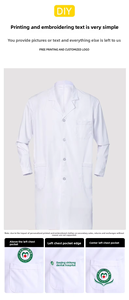<span class=keywords><strong>Camice</strong></span> da Laboratorio per <span class=keywords><strong>Uomo</strong></span> e Donna di Alta Qualità, Design Elegante, Spesso, in Cotone e Poliestere, per Ospedale e Medicina - Product Image 2
