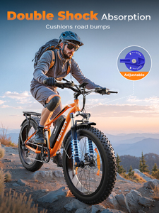 En stock en el Reino Unido: Bicicleta eléctrica M26-2plus de 26 pulgadas, 250 W, 70 km de autonomía, acelerador de mano, 7 velocidades, suspensión delantera, envío rápido - Product Image 3