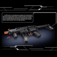 Mould King 14001S Arme militaire technique de la Seconde Guerre mondiale Allemagne MP5 Fusil mitrailleur pistolet tirant des billes en briques, modèle de construction
