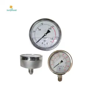 60MM 80MM 2.5" 3" 10 / 16 MPA Liquid filled Refrigerant CO2 R744 Pressure Gauge Manometer