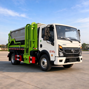 Camion benne à ordures Dongfeng Duolika 4x2 avec châssis à levage latéral et benne hydraulique pour le chargement de déchets - Product Image 1