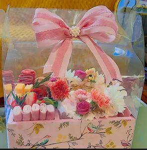 Hộp quà tặng PVC/Pet Vinyl gói gấp bao bì bánh hoa Kẹo hộp hiển thị nhựa với nắp có bản lề - Product Image 3