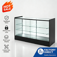 Vitrines en verre sur mesure KEWAY de 72 pouces, vitrines économiques à vision complète, comptoirs de réception pour la vente au détail