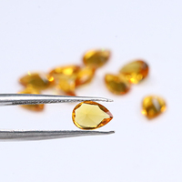 Résistance aux hautes températures poire coupe synthétique Nano pierre précieuse 5*7mm taille 172 # jaune Nano pierres précieuses en vrac pour bague bijoux incrustation de cire