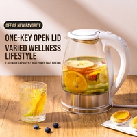 Bouilloire Électrique en Verre Borosilicate Haute Qualité, Portable et Sans Fil, pour la Maison et le Bureau, Multifonctionnelle, Théière