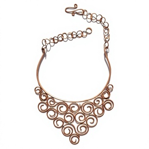 Collar Decorativo de Cobre de Lujo, Pieza de Joyería Diseñada con Materiales de Primera Calidad para Amantes de la Moda Moderna, para Bodas y Uso Diario - Product Image 1
