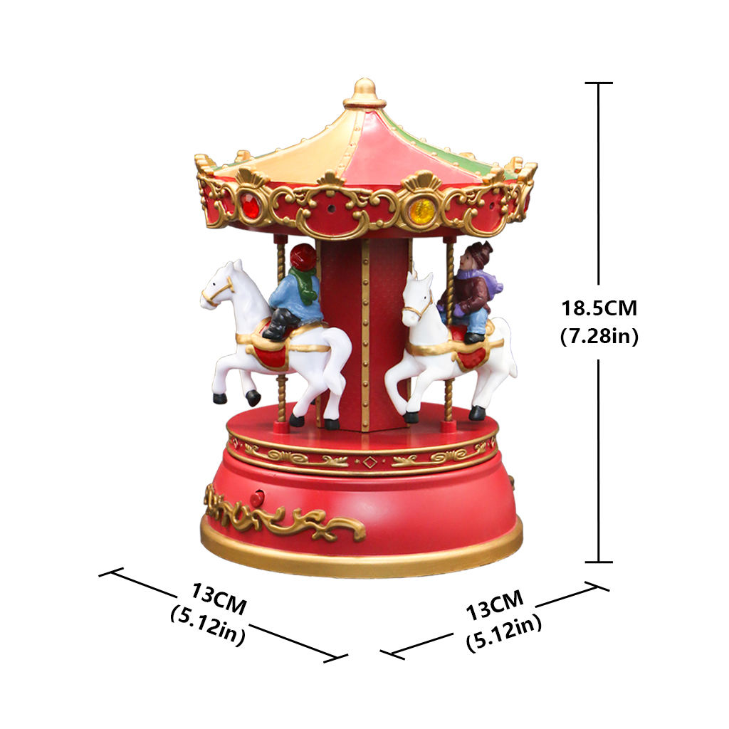 ม้าหมุนคริสต์มาสพร้อมไฟ LED