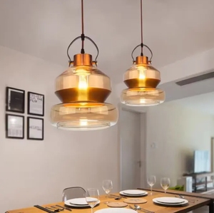 Nordic Industrial Wind Cafe Personalidad American Restaurant Lámpara colgante de vidrio para interiores - Product Image 5