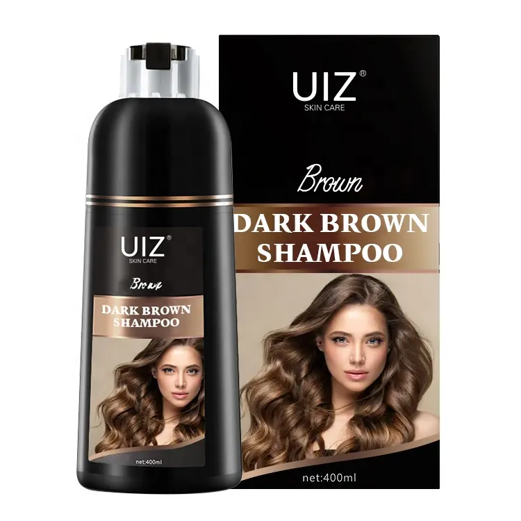 Private Label Snelle Cover Anti Grijze Kleur Donkerbruine Zwarte Haarverf Shampoo Ginseng Ammoniak Vrije Permanente Haarverf Shampoo