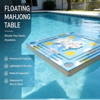 Table de jeu de Mahjong flottante personnalisée EVA Mah Jong flotteurs roses bleus verts jaunes conception libre