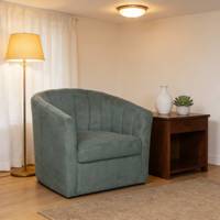 Fauteuil pivotant CARLFORD au design moderne pour salon, chaise d'appoint pour salon, chambre à coucher, canapé simple