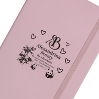 Individuelles Logo A5/A6/A4 Größe Umweltfreundlicher Hardcover-Notizbuch mit Fadenbindung für Schönheitssalons, 80 Blatt, Rosa Leder
