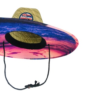 Mũ cói rộng vành in logo tùy chỉnh dành cho nam và nữ, chất liệu cỏ tự nhiên, kiểu mũ cứu hộ - Product Image 3