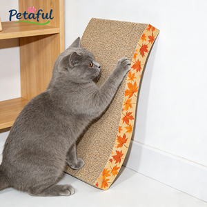 Op maat gemaakte moderne S-vormige golvende kattenbank met krabplank, duurzaam en milieuvriendelijk in kartonnen verpakking - Product Image 6