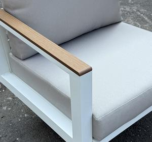 Canapé double en aluminium Causeuse Extérieur Patio <span class=keywords><strong>Jardin</strong></span> Ensembles Extérieur Terrasse Loisirs Meubles Accoudoir Sièges Groupe Cour Meubles - Product Image 6