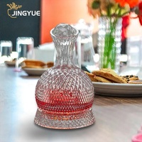 Elégant distributeur d'aérateur de vin Cabernet 1.5L verre rotatif de luxe vin rouge carafe à whisky avec bouchon pour cadeau de mariage