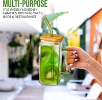 Offre Spéciale – Tasse à Thé Moderne et Élégante en Verre Borosilicate avec Poignée, 400 ml, Écologique, Résistante au Froid et à la Chaleur, Idéale pour Café Glacé et Fêtes JNSM