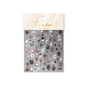 Adesivi per Unghie 5D Halloween 6*8cm, Decorazioni con Testa di Zucca in Rilievo, Adesivi Gotici con Fantasmi, Teschi e Ragni, Decalcomanie per Tatuaggi - Product Image 4