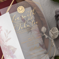 Enveloppe en carton rigide noire à double porte personnalisable, invitation de style européen, estampage à chaud en or, cadeaux promotionnels
