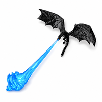 Lampe Dragon Volant Imprimée en 3D avec Effet de Flamme Dynamique, Ornement de Bibliothèque Académie Magique pour Collectionneurs de Fantasy